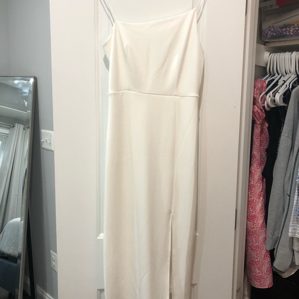 Hello Molly Time Well Spent Midi Dress White size small